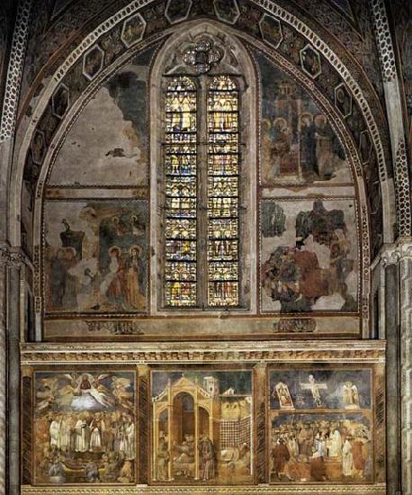 GIOTTO di Bondone Frescoes in the second bay of the nave oil painting picture
